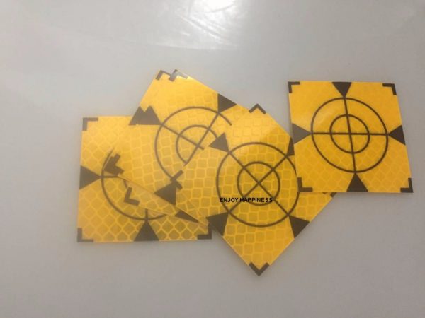 Yellow Reflector Sheet 60 x 60 mm Reflective Tape Target Total Station